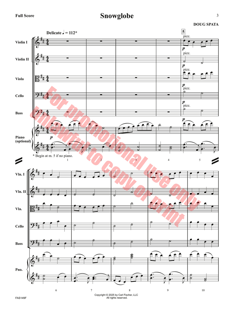 Snowglobe Snowglobe Orchestra scores gallery preview page 4