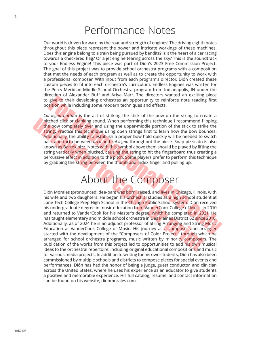 Endless Engines Orchestra scores gallery preview page 3