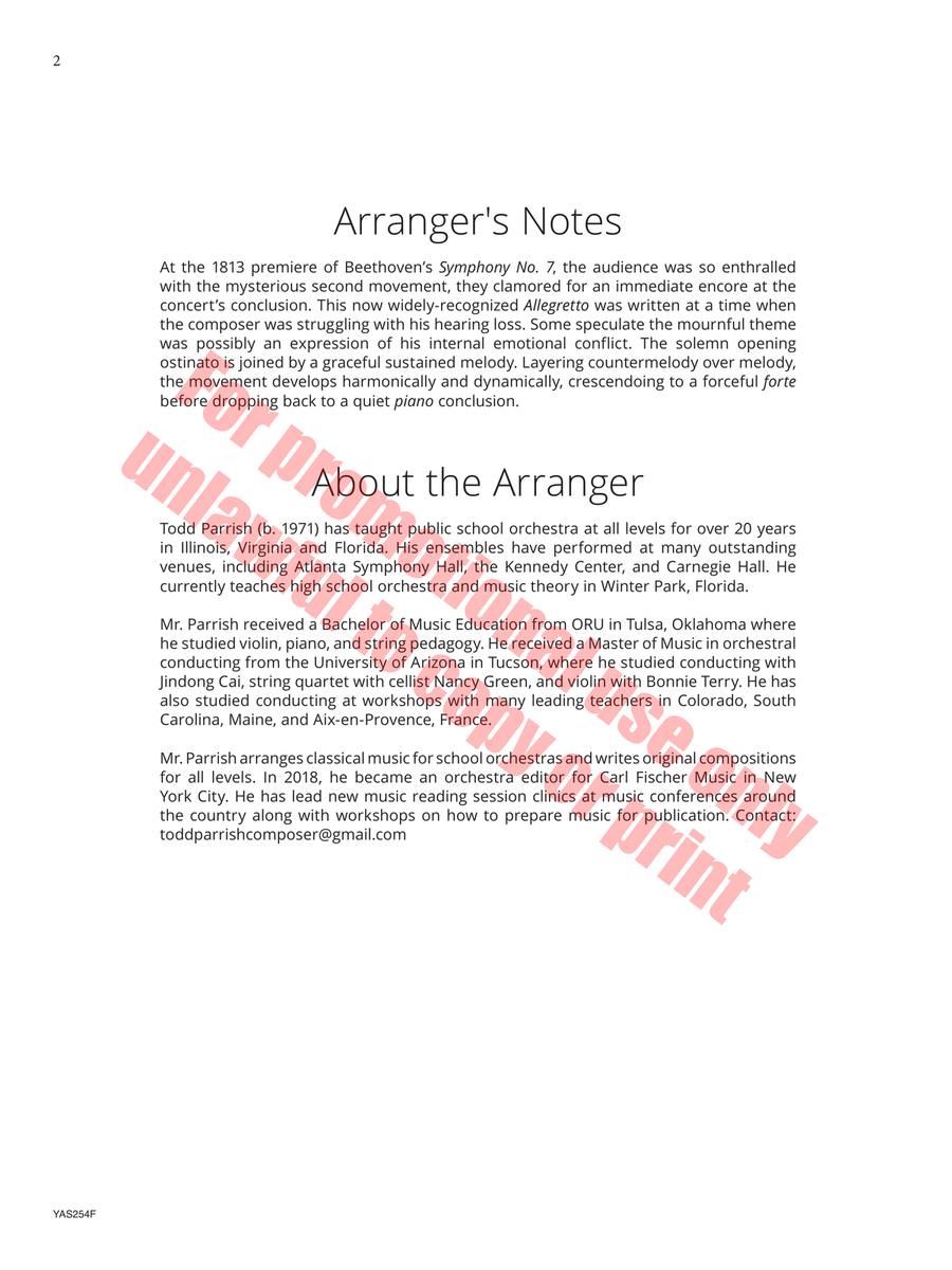 Allegretto Orchestra scores gallery preview page 3