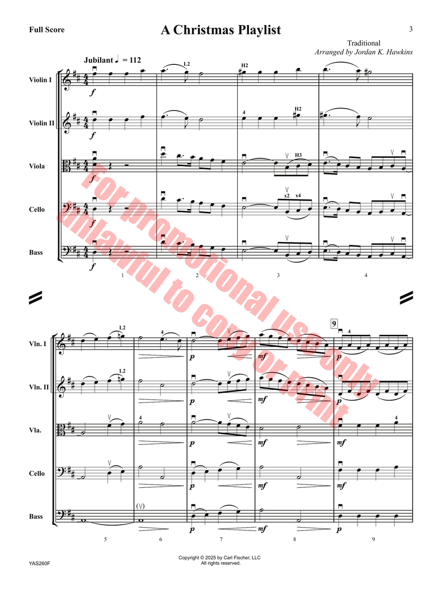 A Christmas Playlist A Christmas Playlist Orchestra scores gallery preview page 4