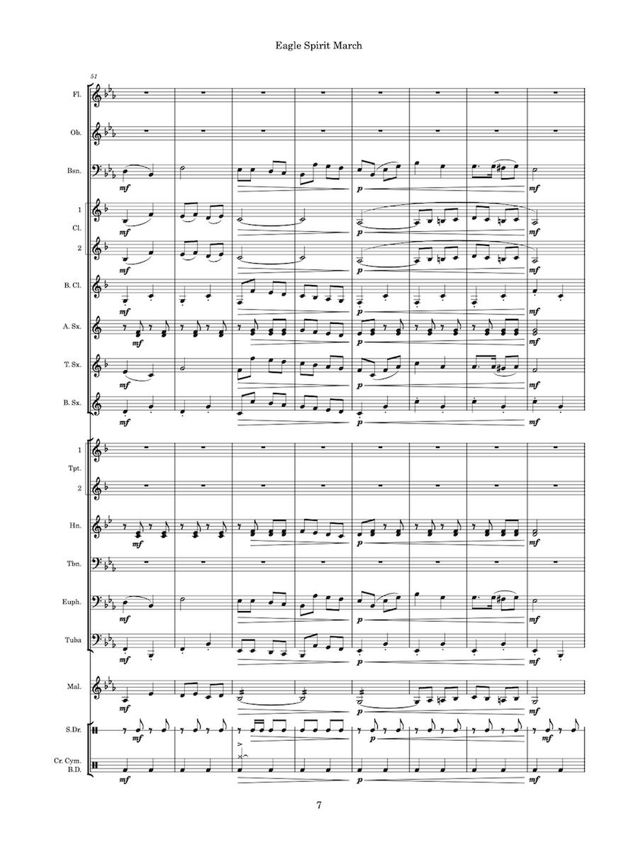 Eagle Spirit March Eagle Spirit March Concert Band scores gallery preview page 2