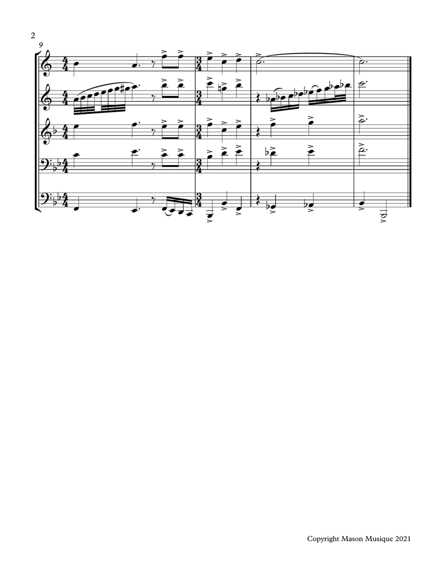 Happy Birthday Happy Birthday Brass Quintet scores gallery preview page 2
