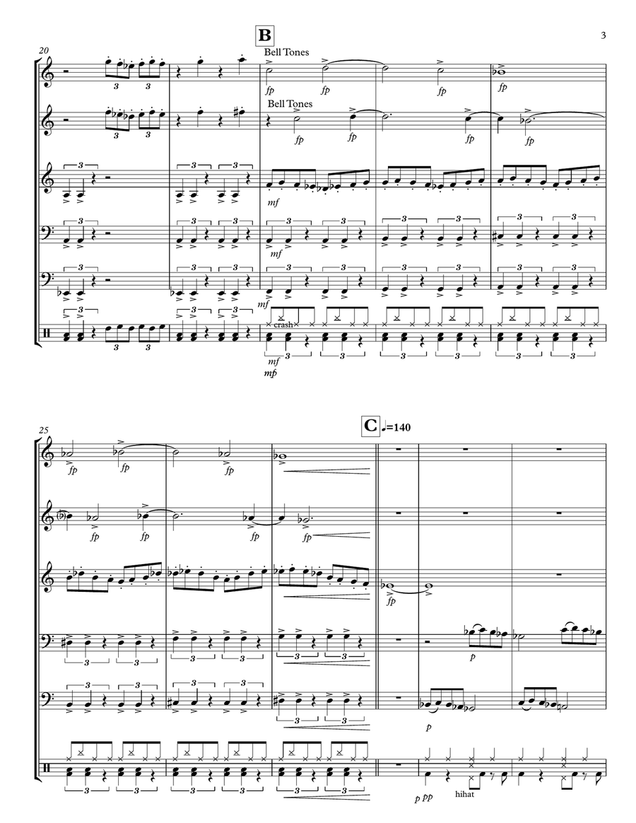 Hairy Toenails Hairy Toenails Brass Quintet scores gallery preview page 3