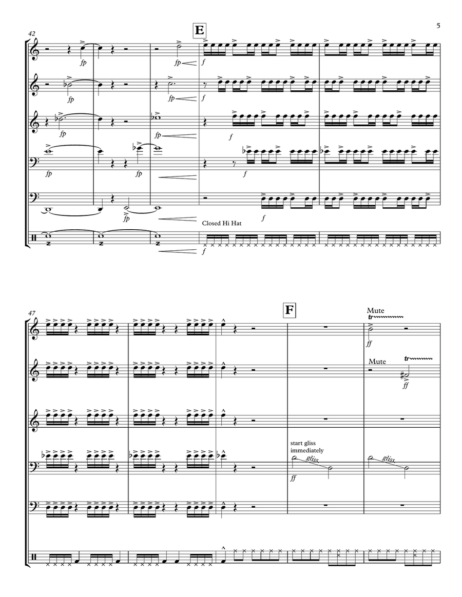 Hairy Toenails Hairy Toenails Brass Quintet scores gallery preview page 5