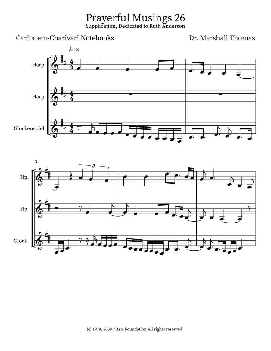Prayerful Musings 26 Prayerful Musings 26 Small Ensemble scores gallery preview page 1