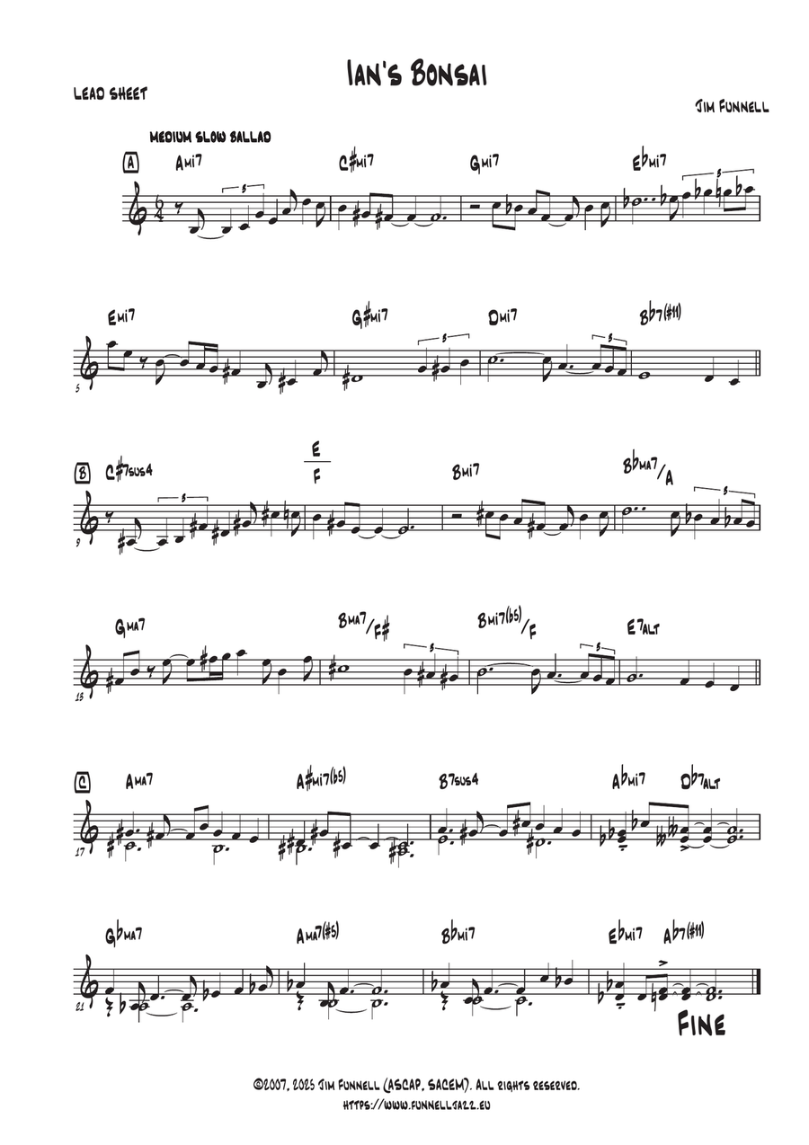 Ian's Bonsai Piano scores gallery preview page 1