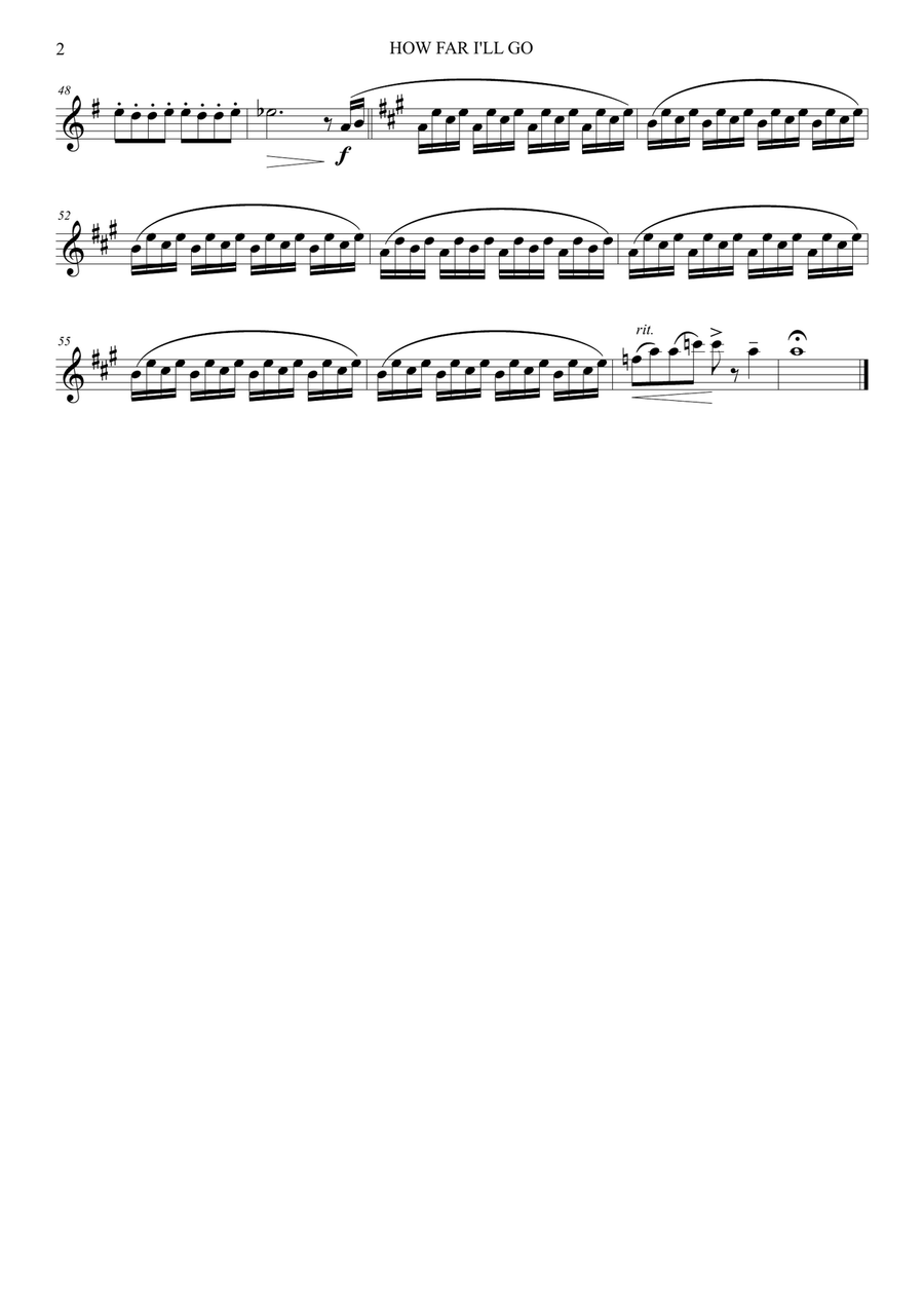 How Far I'll Go How Far I'll Go Flute Quartet scores gallery preview page 4
