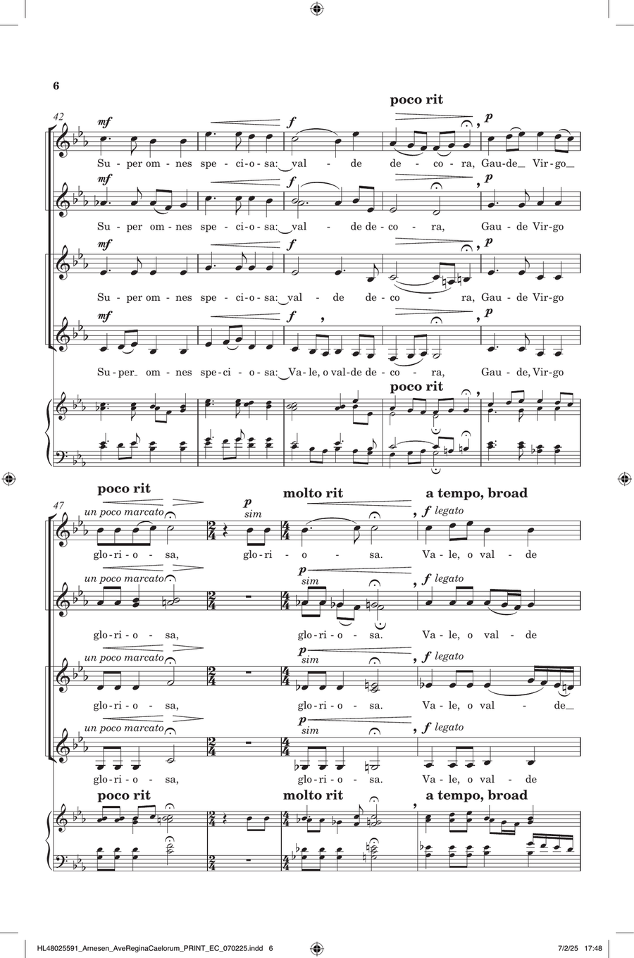 Ave Regina Caelorum Ave Regina Caelorum SSAA scores gallery preview page 6