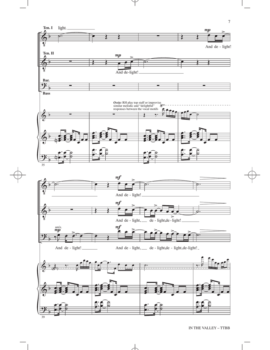 In The Valley TTBB - Digital Sheet Music page 5