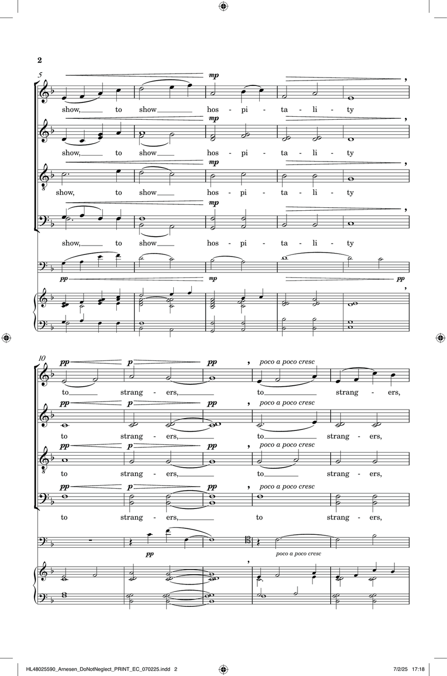 Do Not Neglect (from The Stranger) Divisi scores gallery preview page 2