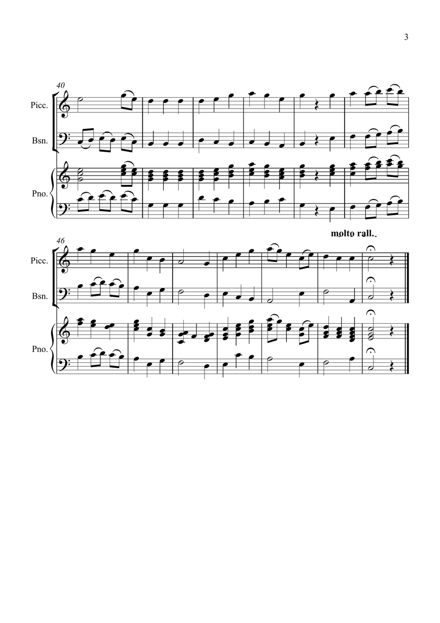 Be Thou My Vision for Piccolo for Bassoon Duet Woodwind Duet scores gallery preview page 3