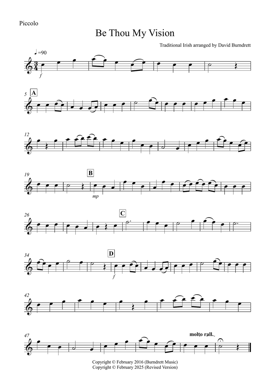 Be Thou My Vision for Piccolo for Bassoon Duet Woodwind Duet scores gallery preview page 4