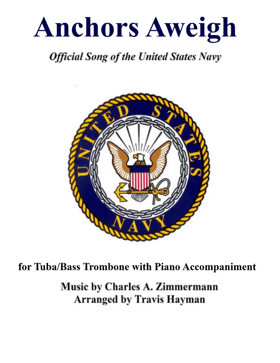 Anchors Aweigh - for Tuba/Bass Trombone with Piano Accompaniment Trombone scores gallery preview page 1