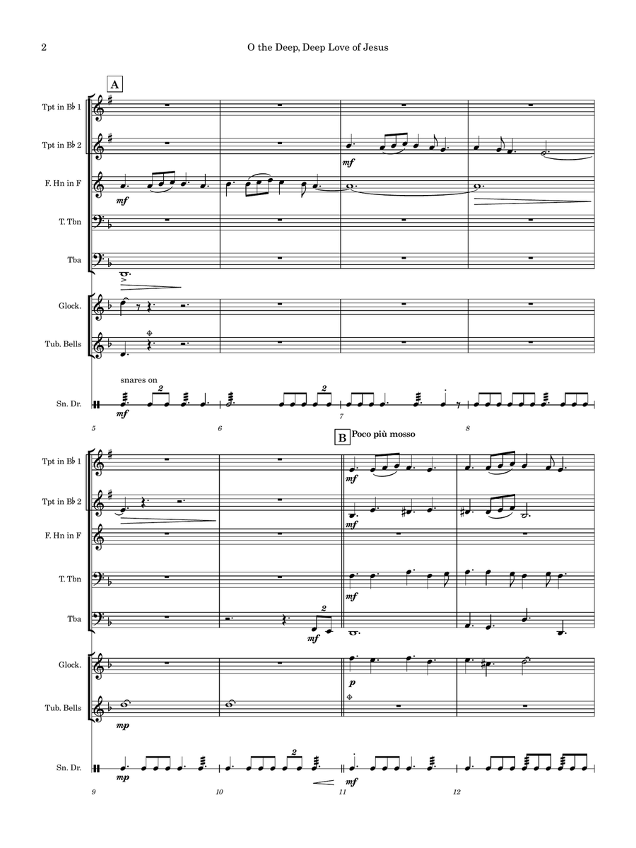 O The Deep, Deep Love of Jesus Large Ensemble scores gallery preview page 3