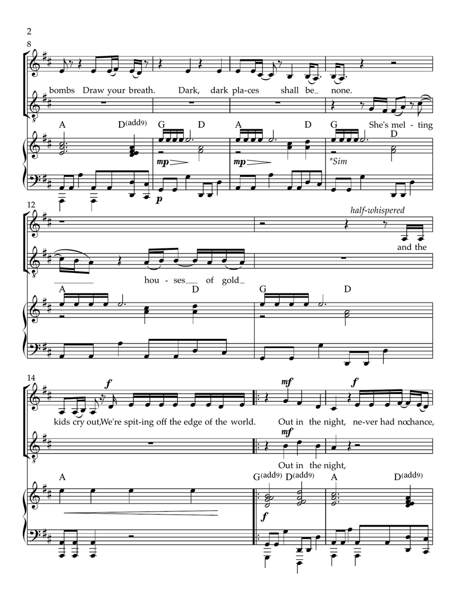 Spitting Off The Edge Of The World Tenor Voice scores gallery preview page 2