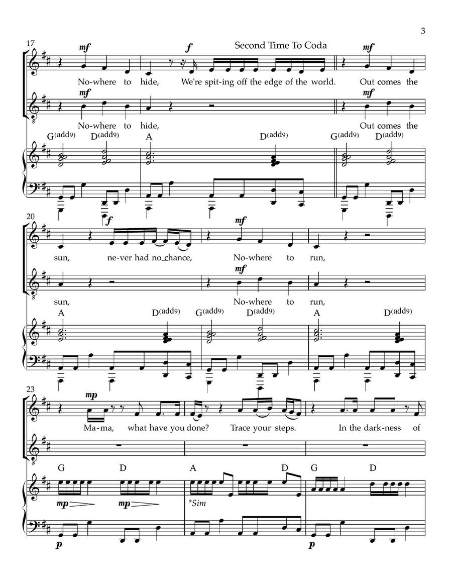 Spitting Off The Edge Of The World Tenor Voice scores gallery preview page 3
