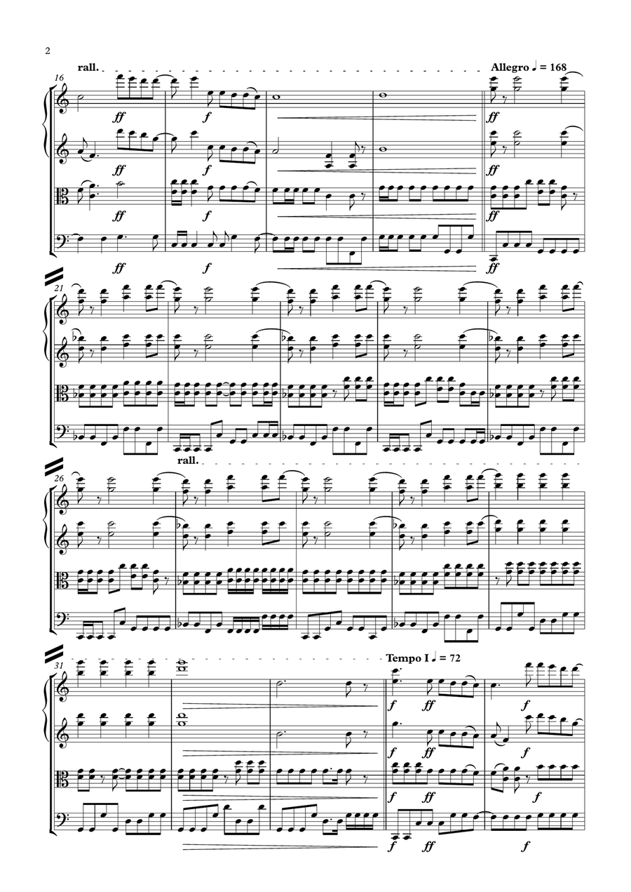 Crimson And Clover Crimson And Clover String Quartet scores gallery preview page 2
