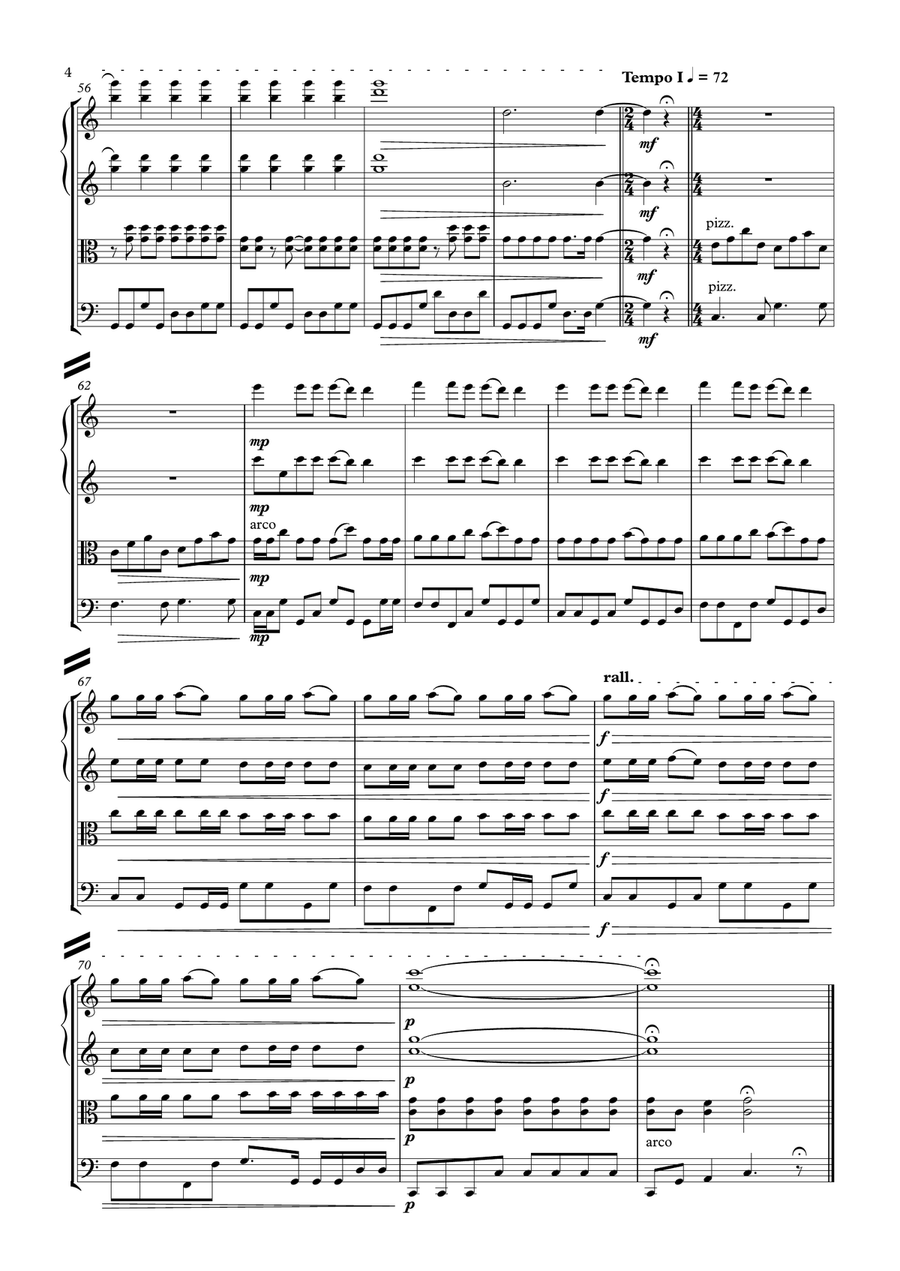 Crimson And Clover Crimson And Clover String Quartet scores gallery preview page 4
