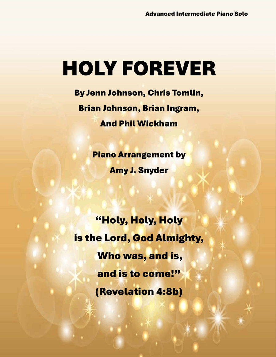 Holy Forever Piano Solo scores gallery preview page 1