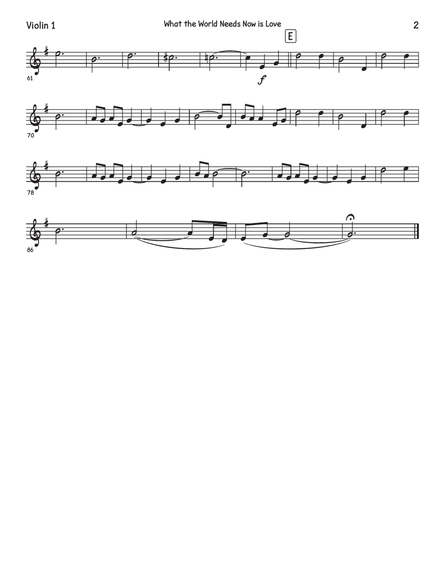 What The World Needs Now Is Love String Quartet scores gallery preview page 6