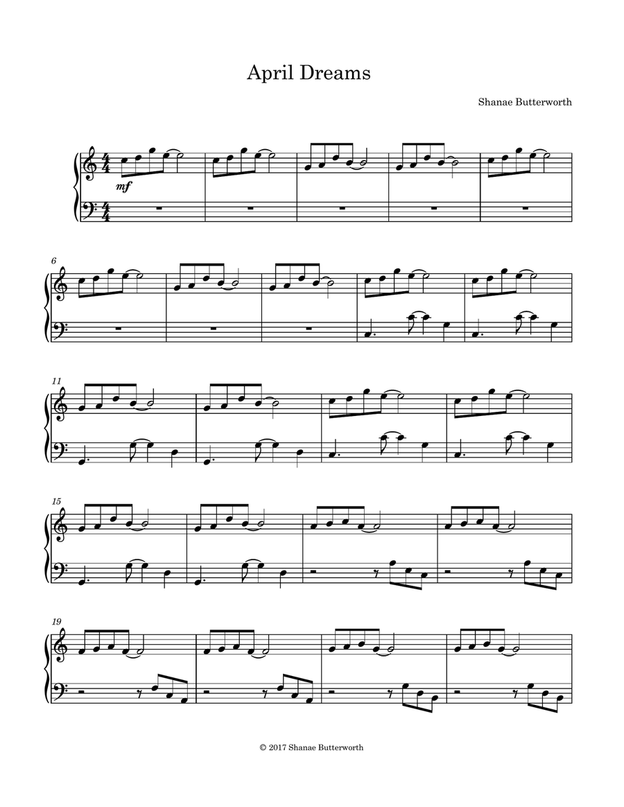 April Dreams April Dreams Piano Method scores gallery preview page 1
