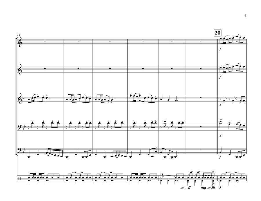 Isthmus March Isthmus March Brass Quintet scores gallery preview page 3