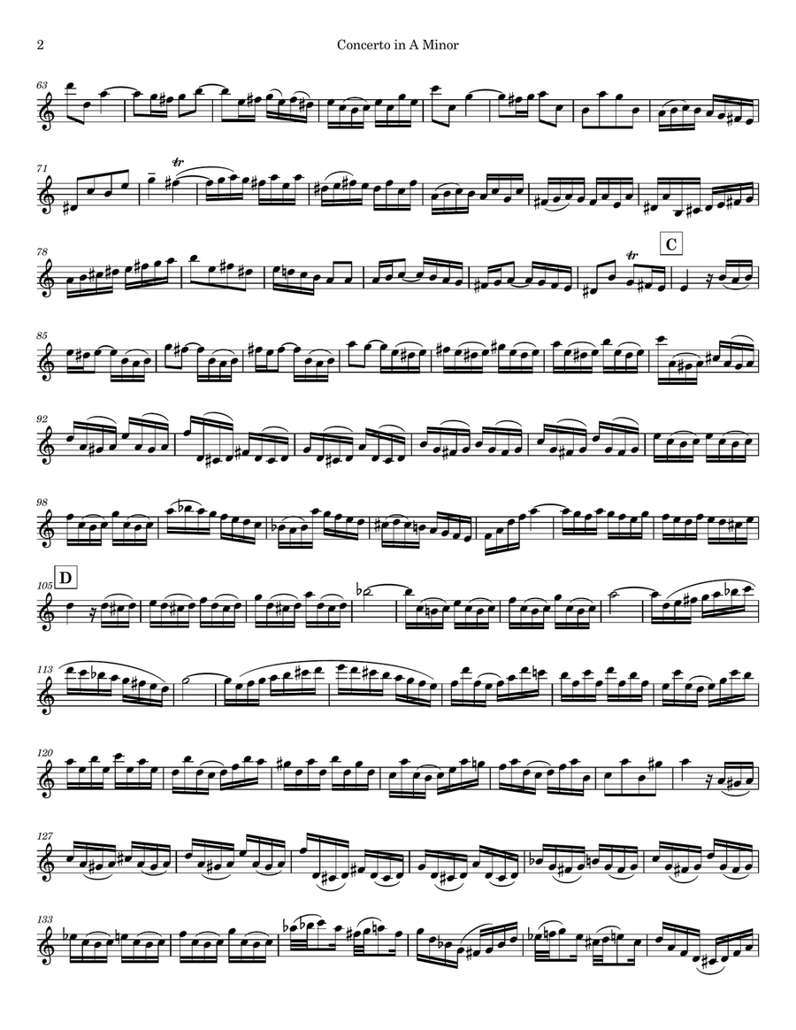 Concerto in A Minor - BWV 1041 Chamber Music scores gallery preview page 2