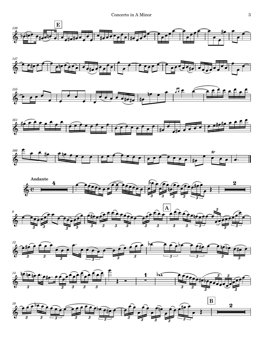 Concerto in A Minor - BWV 1041 Chamber Music scores gallery preview page 3