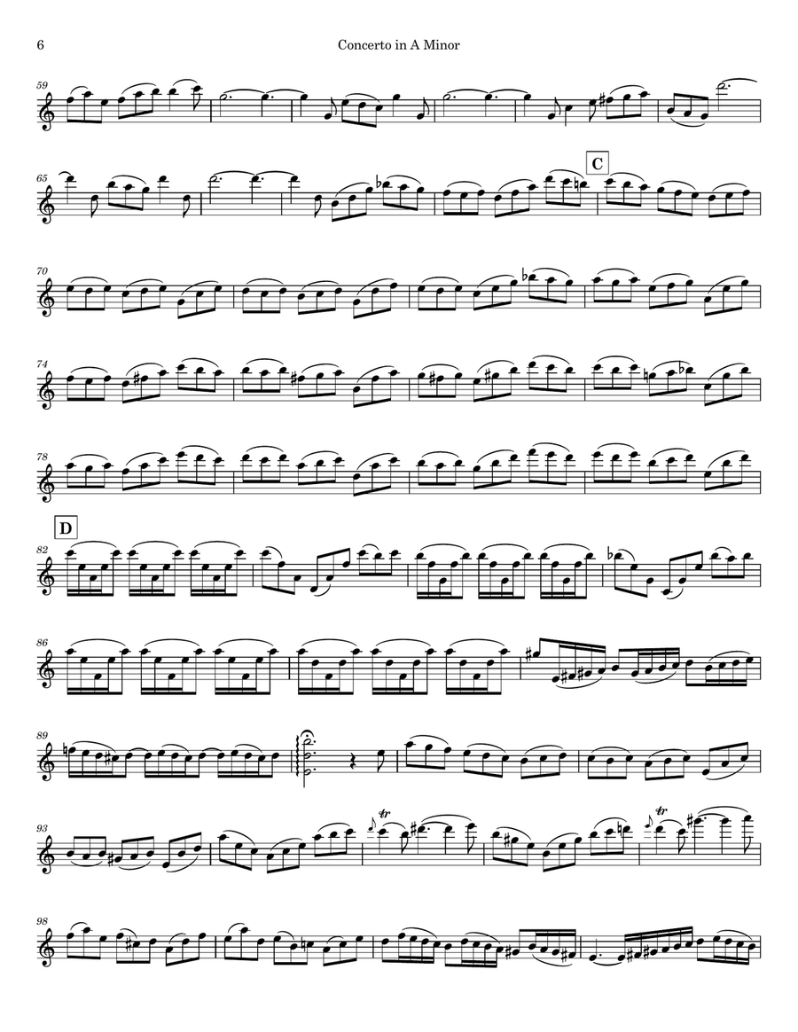Concerto in A Minor - BWV 1041 Chamber Music scores gallery preview page 6