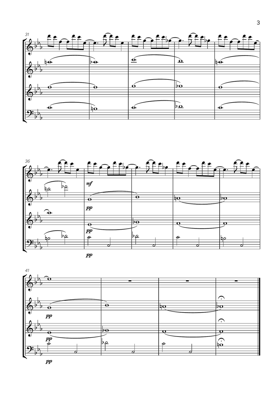 Severance - Main Title Theme String Quartet scores gallery preview page 3