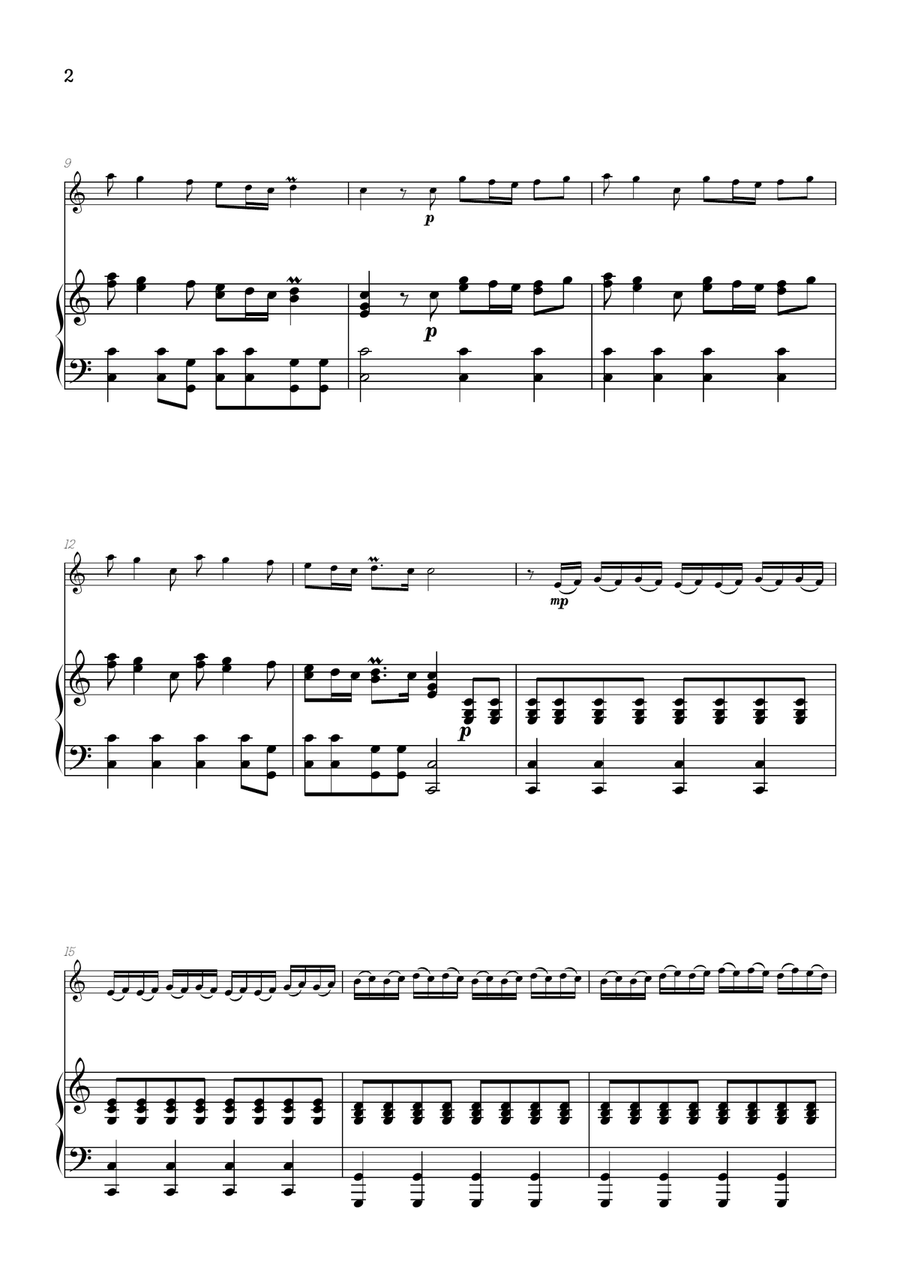 Vivaldi • The Four Seasons: Spring | Cmaj • violin sheet music w/ piano accompaniment Chamber Music scores gallery preview page 2