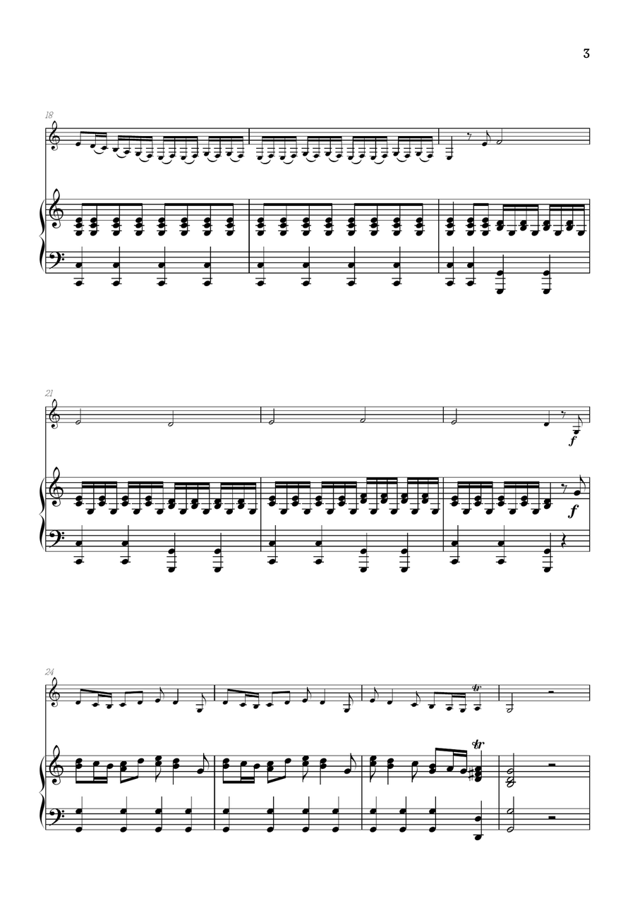 Vivaldi • The Four Seasons: Spring | Cmaj • french horn sheet music w/ piano accompaniment Chamber Music scores gallery preview page 3