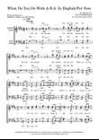 Medley: What Do You Do With A B.a. In English with For Now