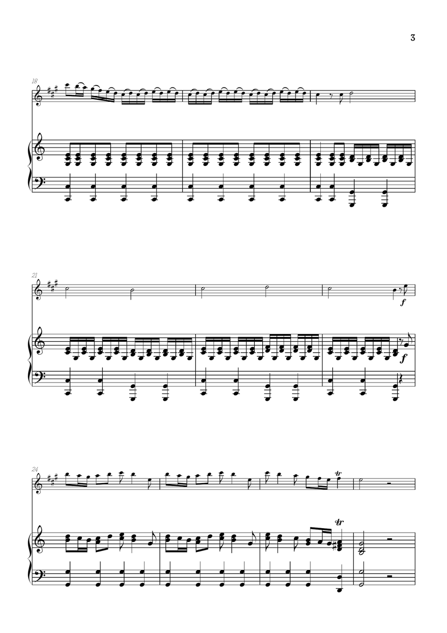 Vivaldi • The Four Seasons: Spring | Cmaj • alto sax sheet music w/ piano accompaniment Chamber Music scores gallery preview page 3