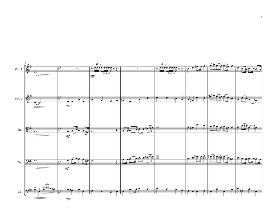 Pakistani National Anthem for String Orchestra (World National Anthems Series) String Orchestra scores gallery preview page 3