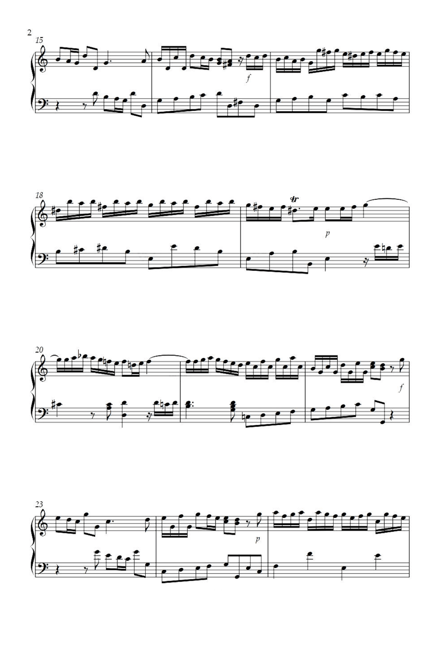 Sonata in A - George Frideric Handel Piano Solo scores gallery preview page 2