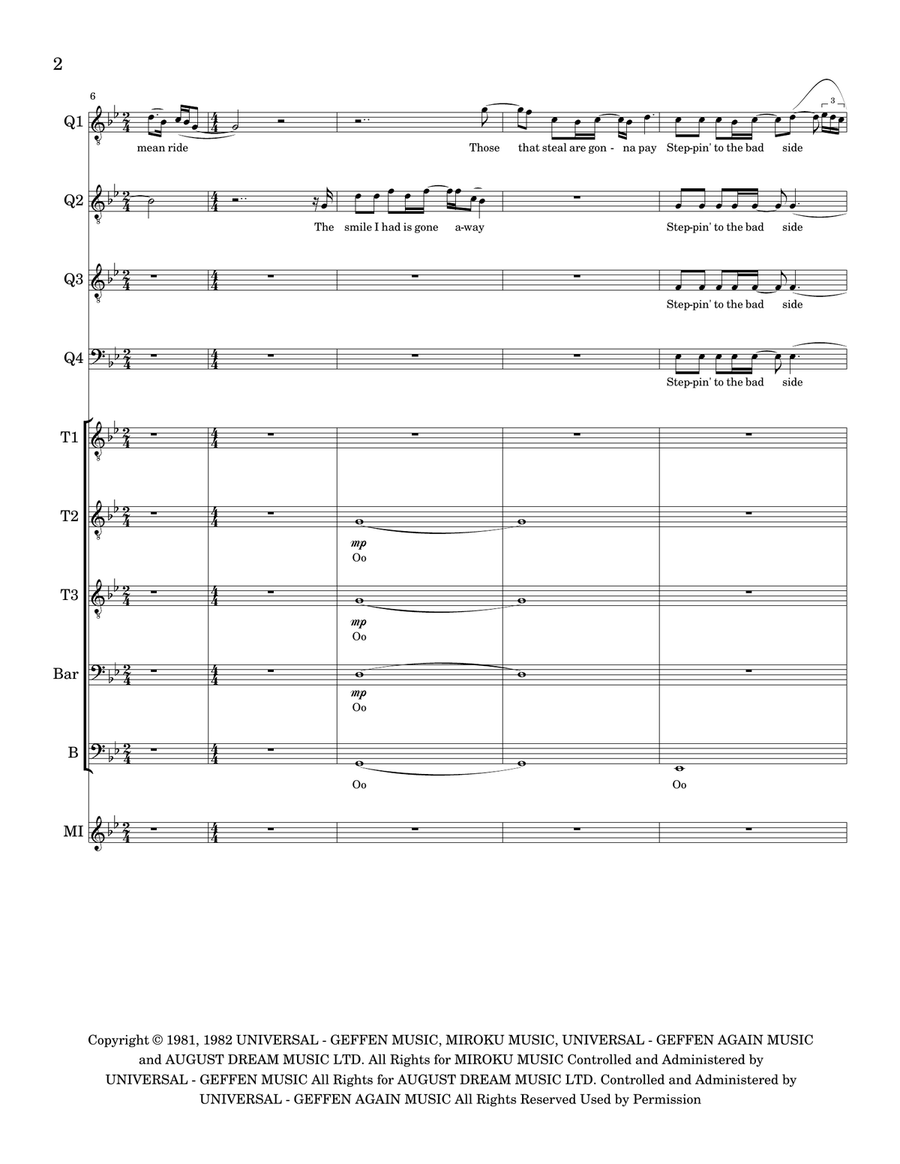 Steppin' To The Bad Side Steppin' To The Bad Side TTBB scores gallery preview page 3