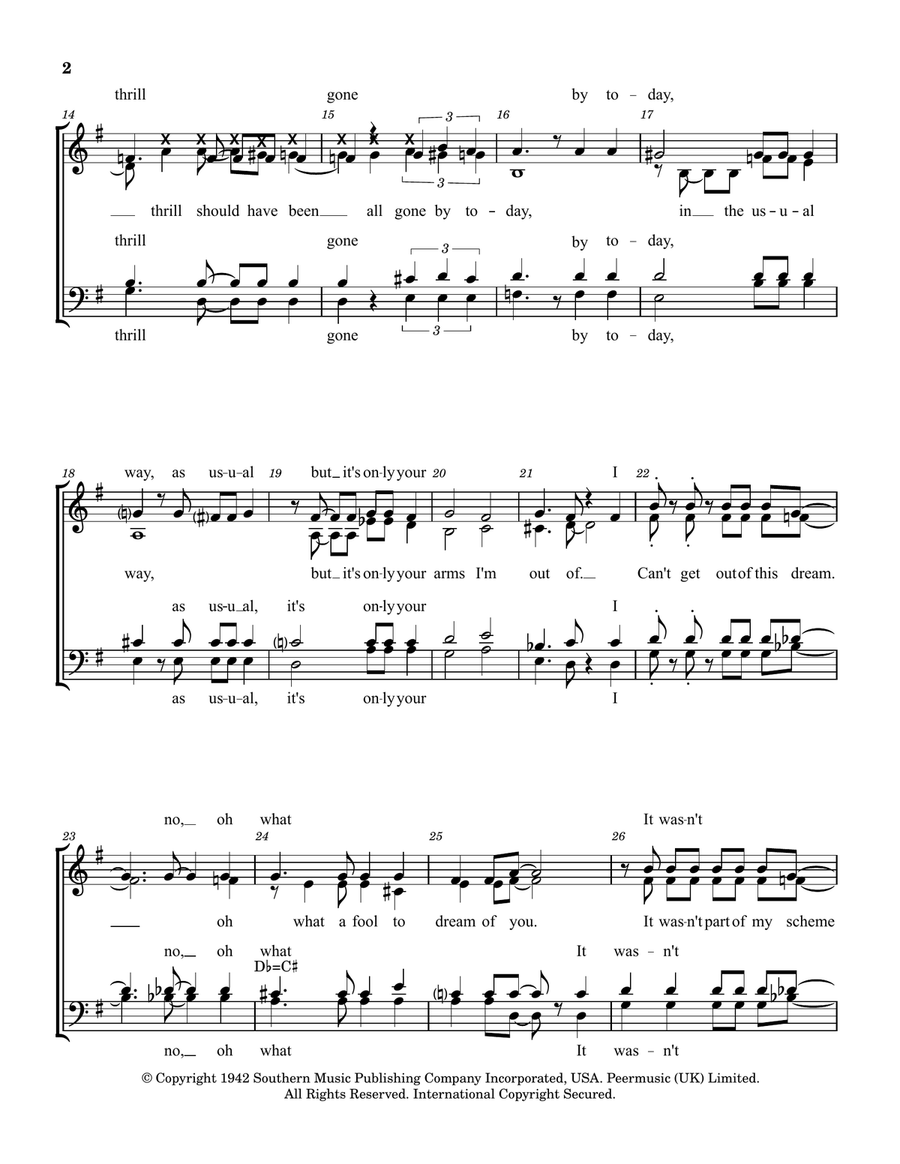 Can't Get Out Of This Mood 4-Part scores gallery preview page 2