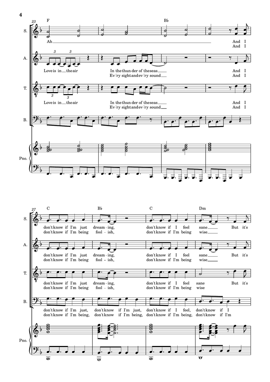 Love Is In The Air Love Is In The Air 4-Part scores gallery preview page 4