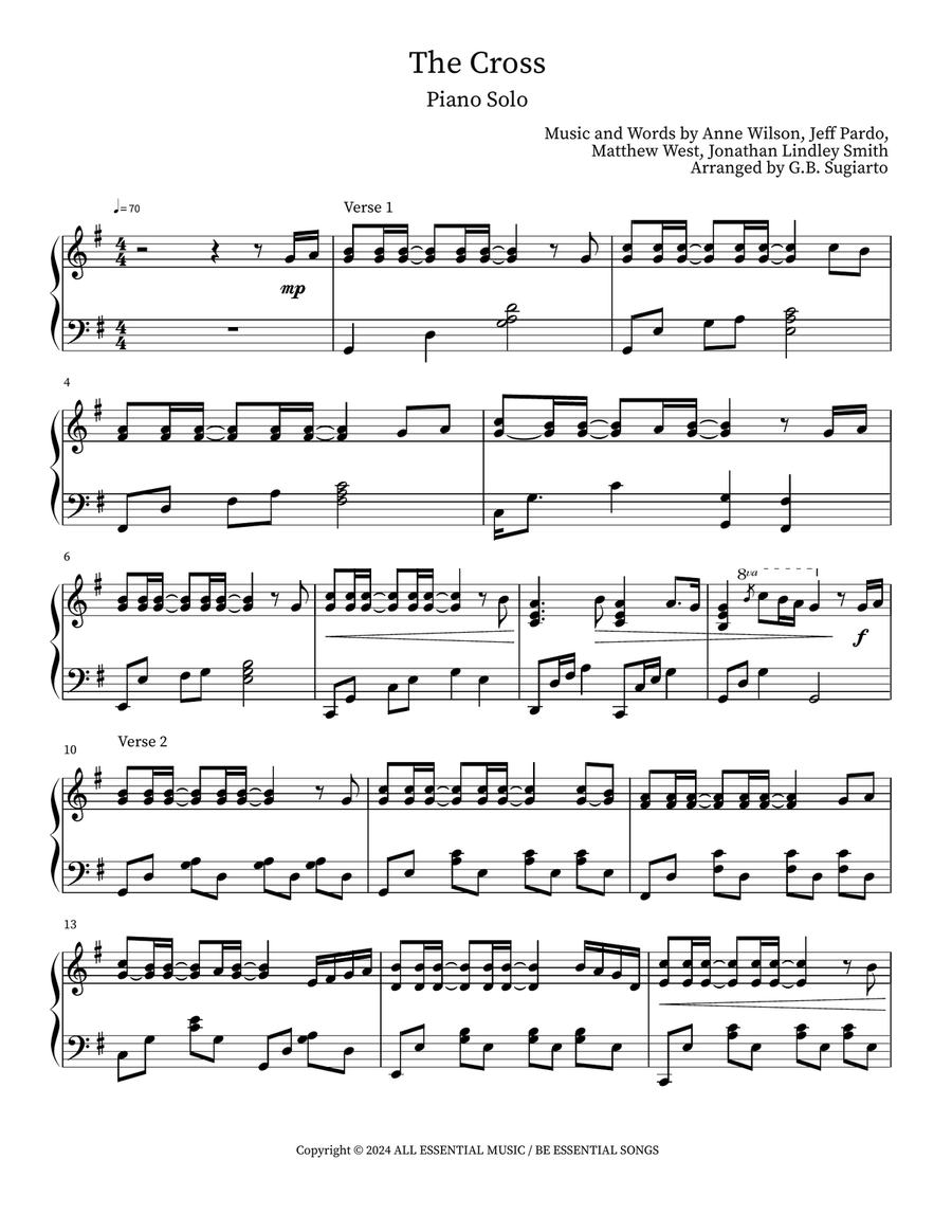 The Cross Piano Solo scores gallery preview page 2