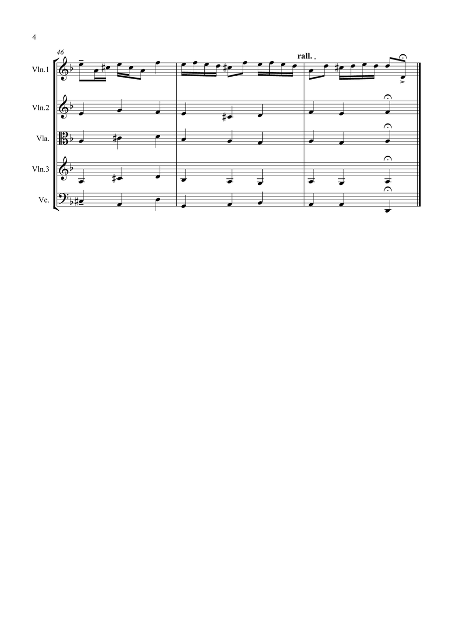 Rondeau (from Abdelazer) for String Quartet String Quartet scores gallery preview page 4