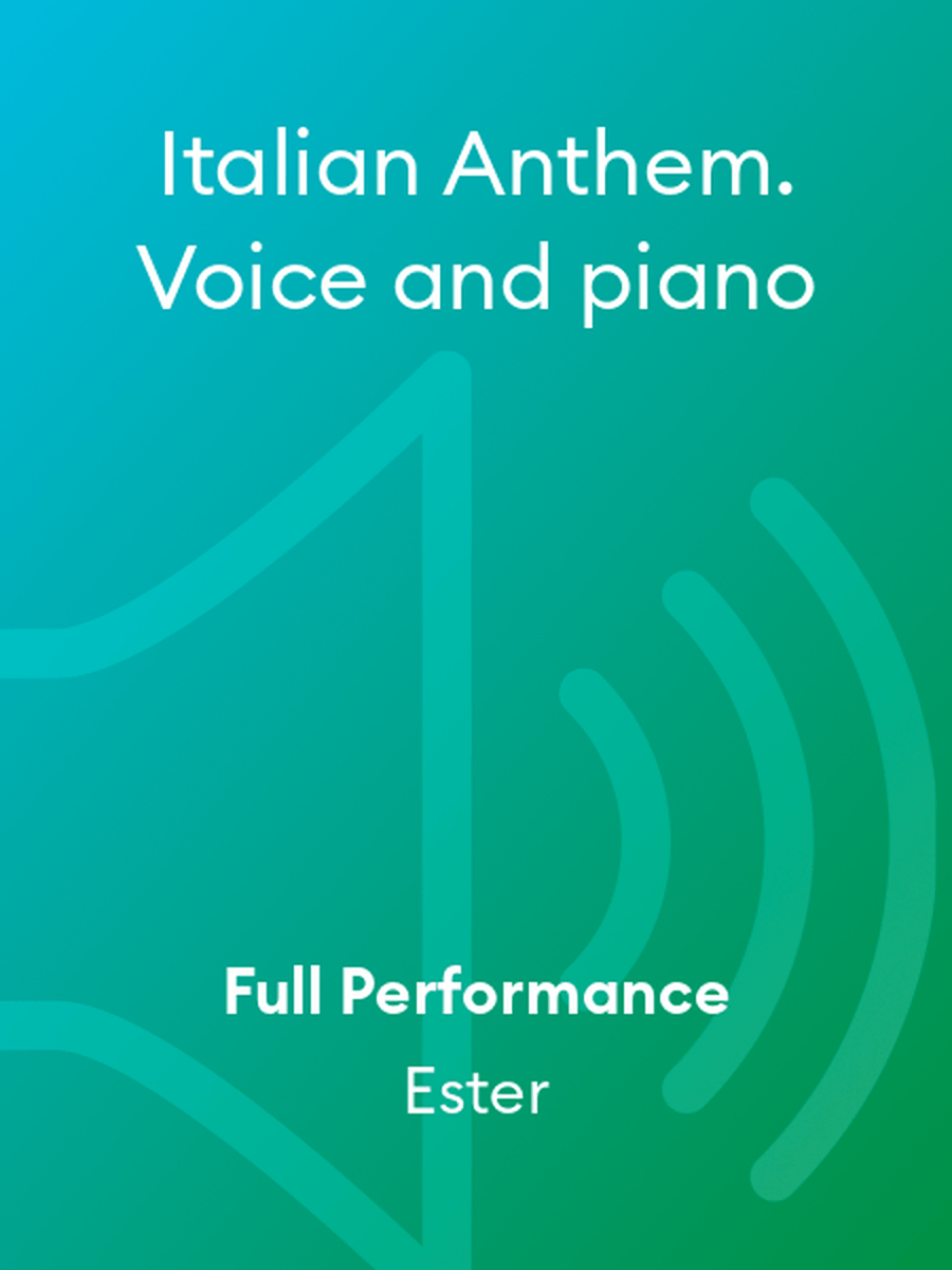 Italian Anthem. Voice and piano Voice Solo scores gallery preview page 1