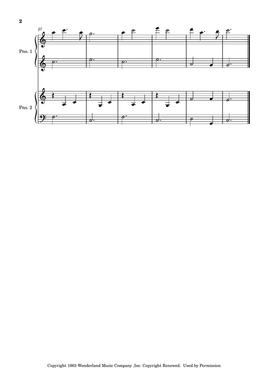 Feed The Birds (Tuppence A Bag) Piano scores gallery preview page 2