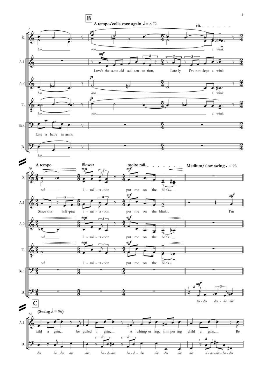 Bewitched A Cappella scores gallery preview page 4