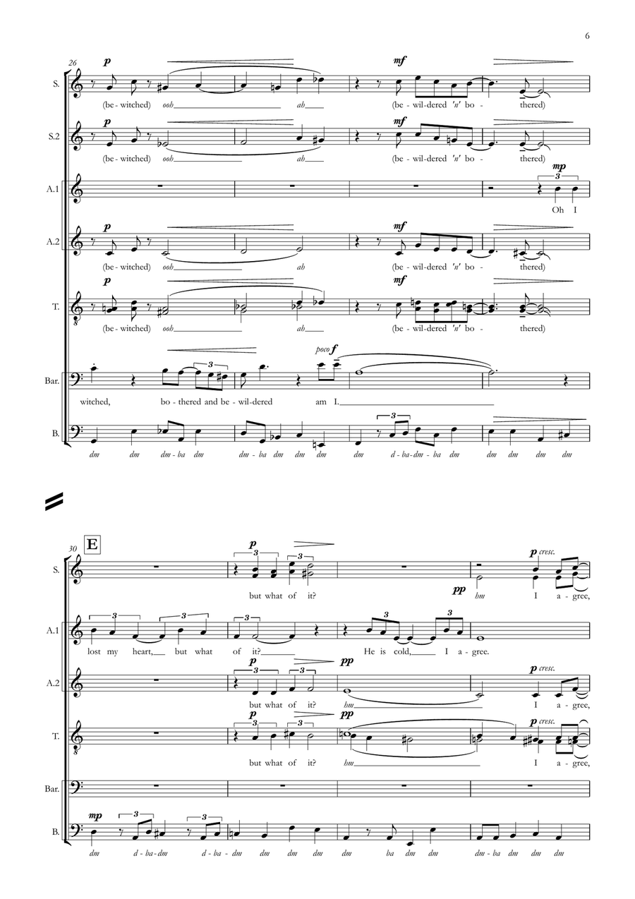 Bewitched A Cappella scores gallery preview page 6