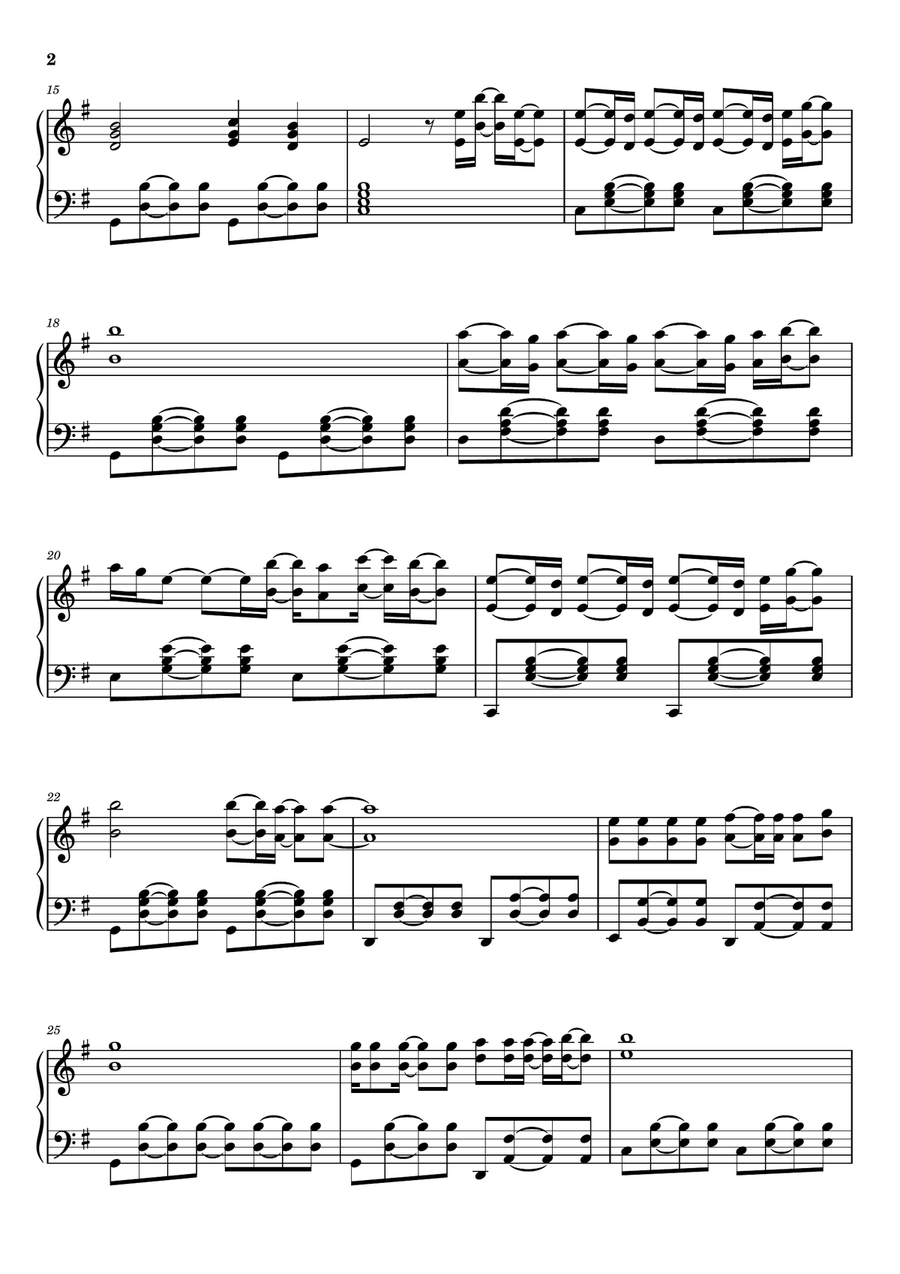 Why Why Why Why Why Why Piano Solo scores gallery preview page 2
