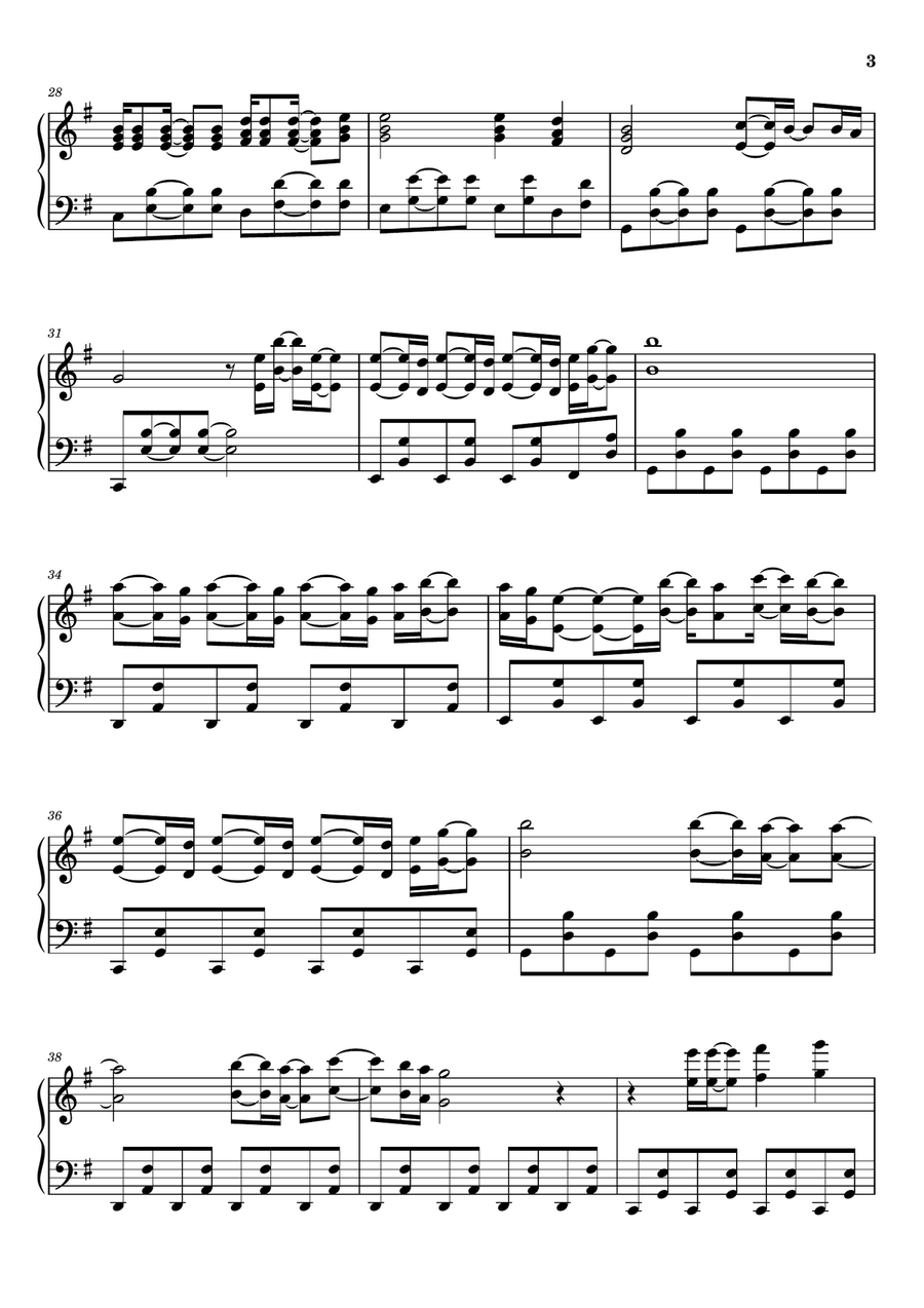 Why Why Why Why Why Why Piano Solo scores gallery preview page 3