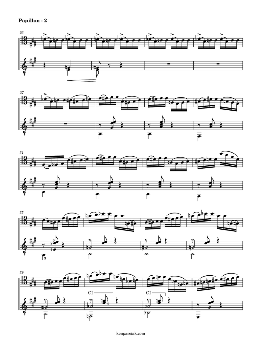 Papillon (for Cello & Guitar) String Duet scores gallery preview page 4