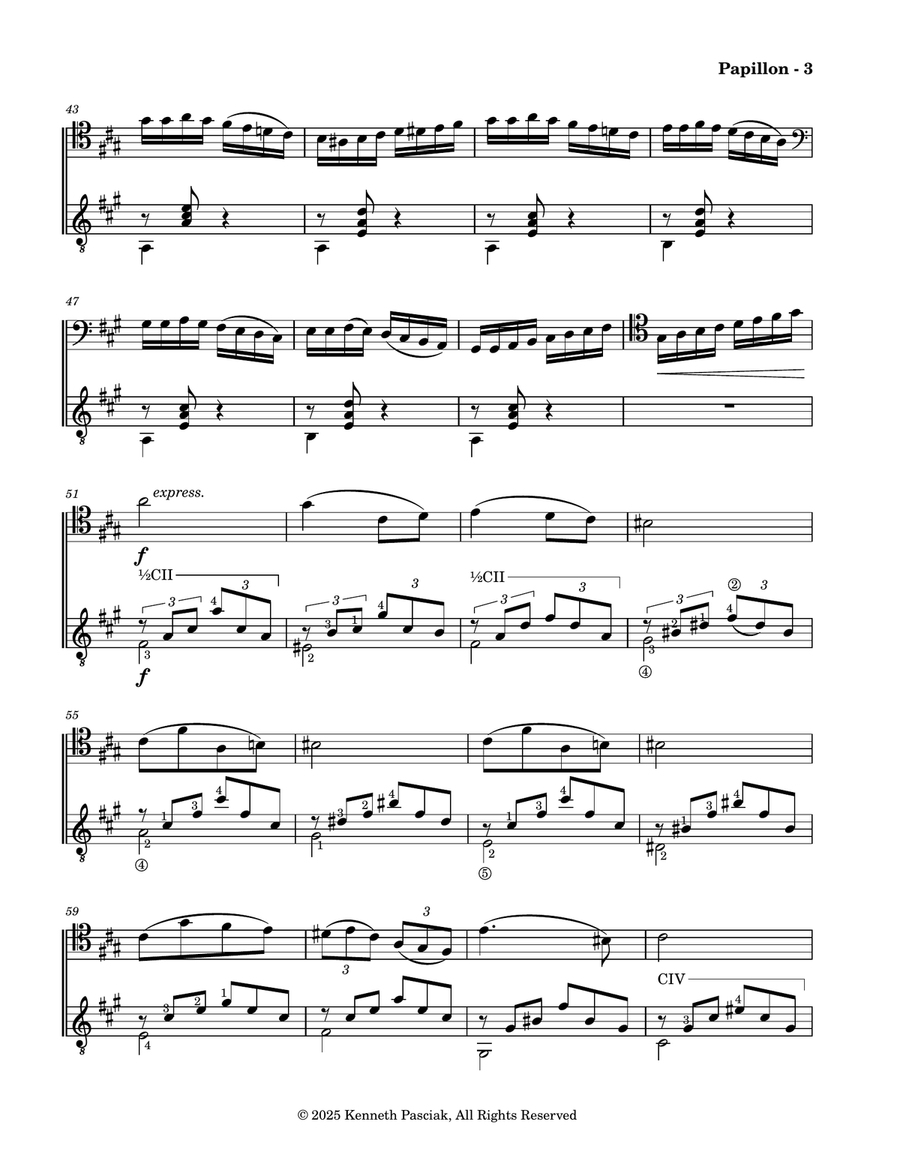 Papillon (for Cello & Guitar) String Duet scores gallery preview page 5