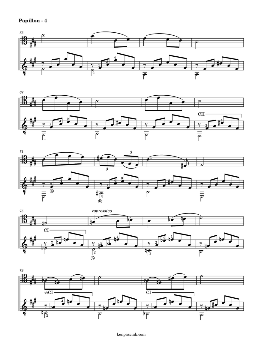 Papillon (for Cello & Guitar) String Duet scores gallery preview page 6